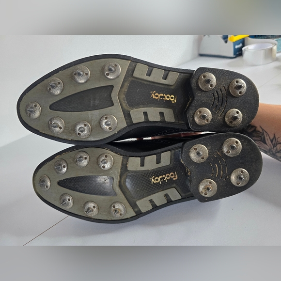 Men's Leather Spike Classics Golf Shoes - Picture 10 of 14